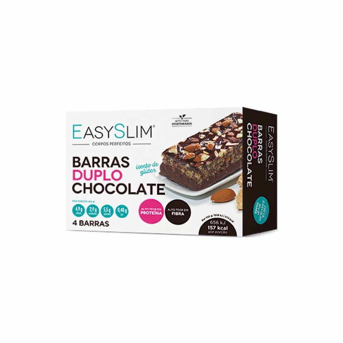 EasySlim Barras Duplo Chocolate - 4 barras - EasySlim - 5601653003438