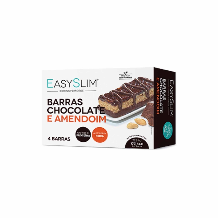 EasySlim Barras Chocolate e Amendoim - 4 barras - EasySlim - 5601653008846